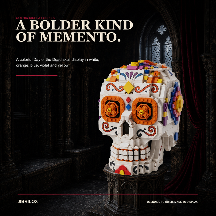 JIBRILOX Day of the Dead Skull Display Set