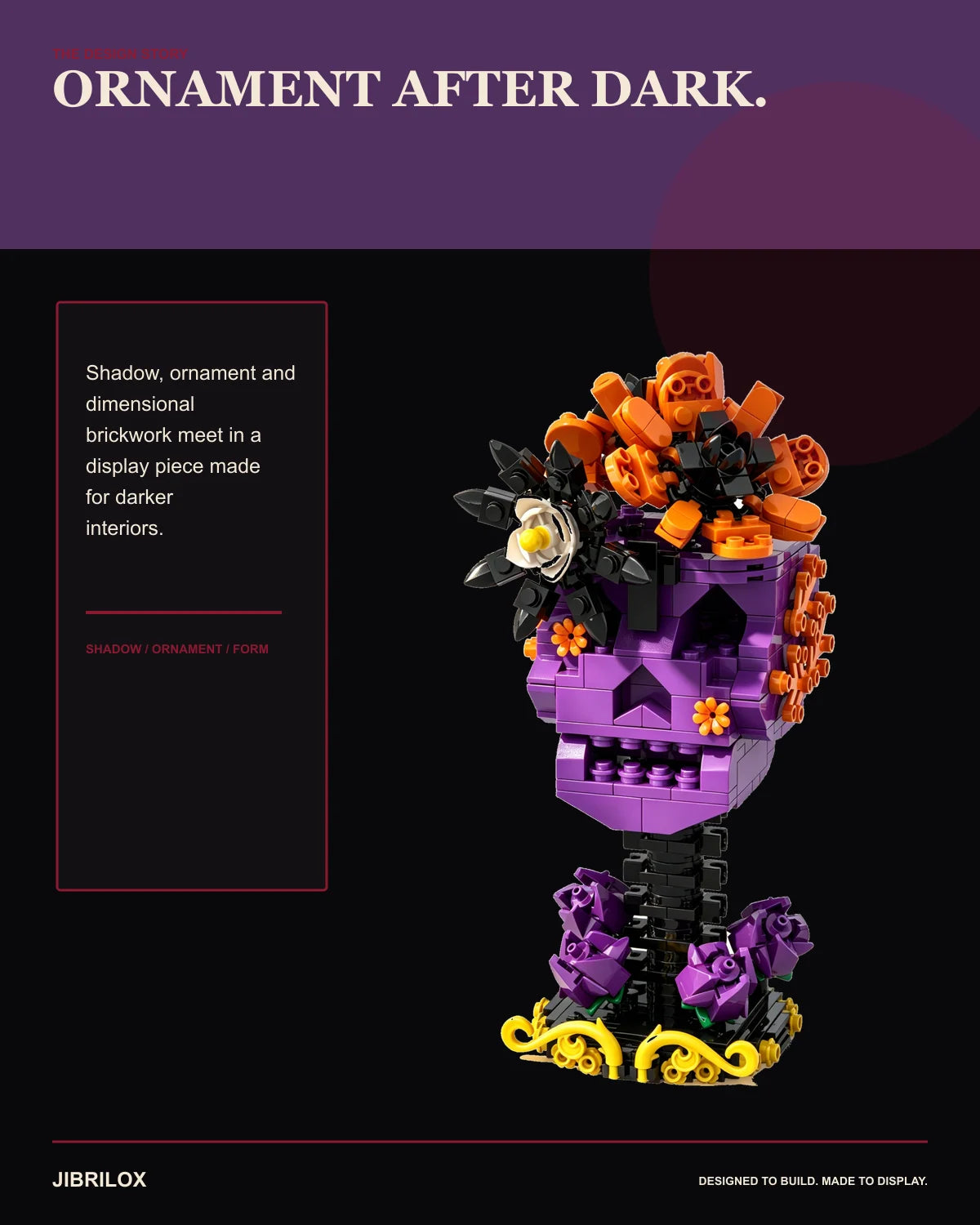JIBRILOX Nocturne Bloom Skull detail 2