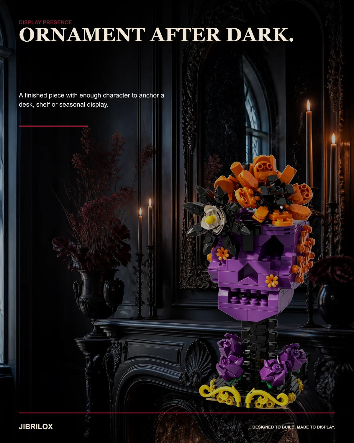 JIBRILOX Nocturne Bloom Skull detail 4