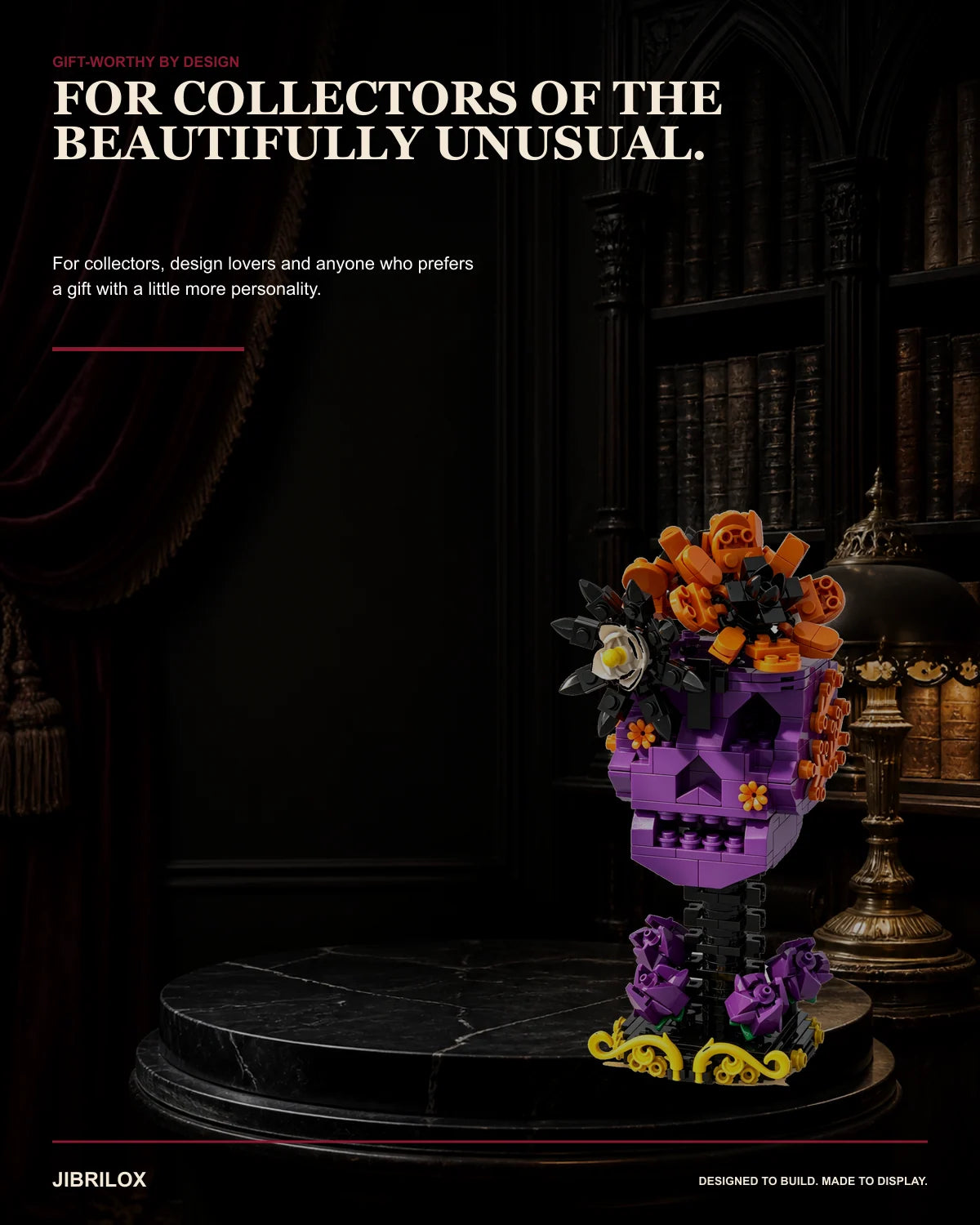 JIBRILOX Nocturne Bloom Skull detail 5