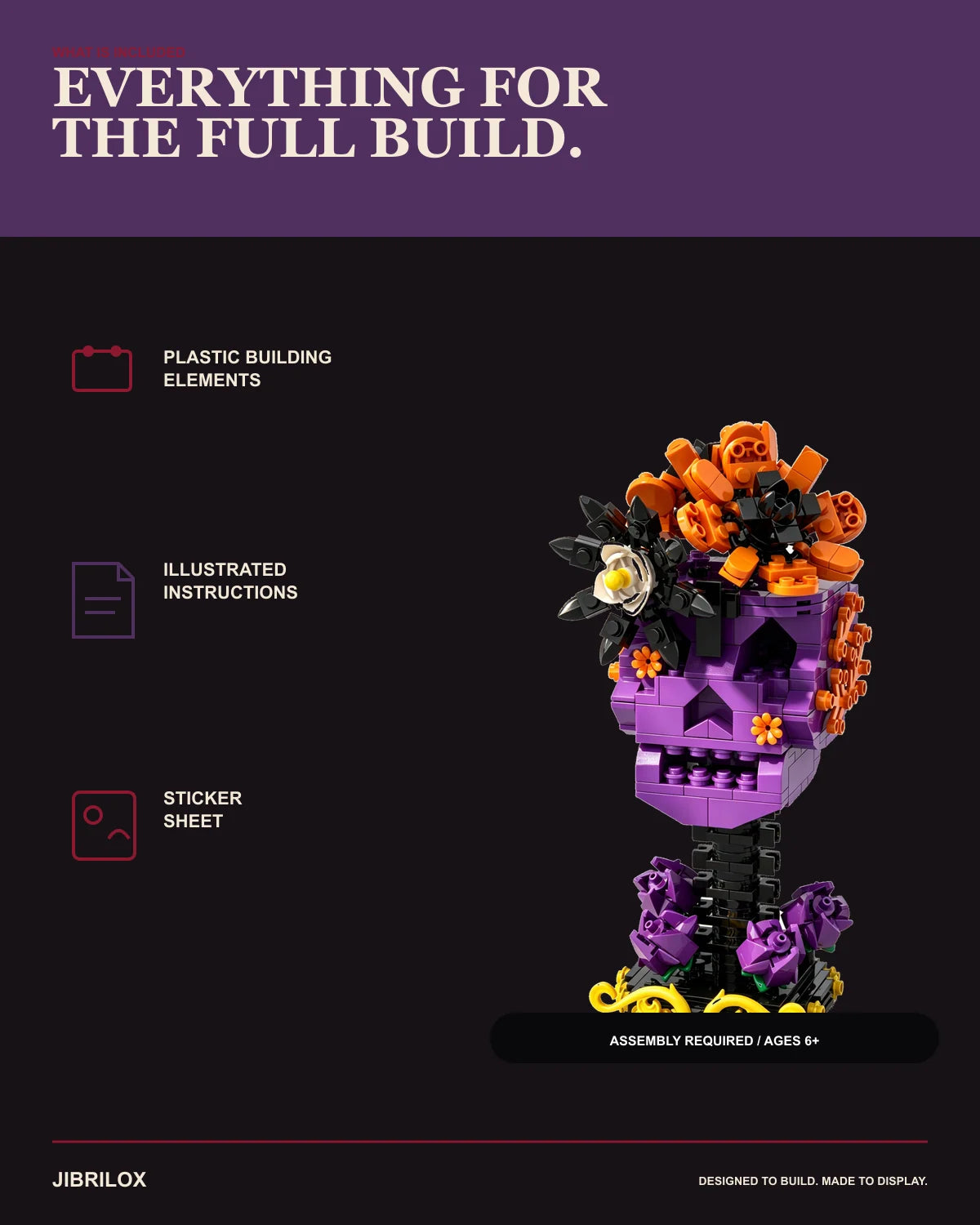 JIBRILOX Nocturne Bloom Skull detail 7