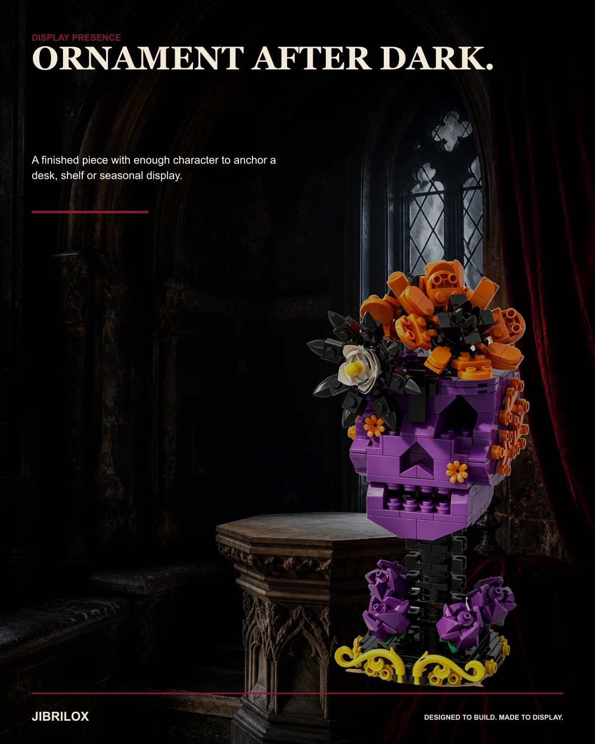 JIBRILOX Nocturne Bloom Skull detail 8