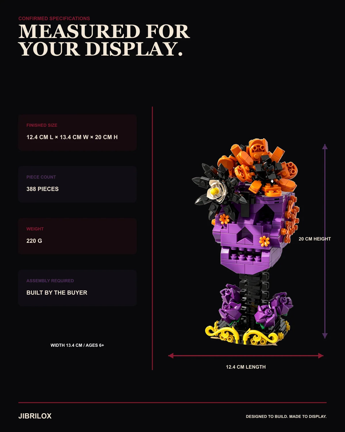 JIBRILOX Nocturne Bloom Skull detail 9