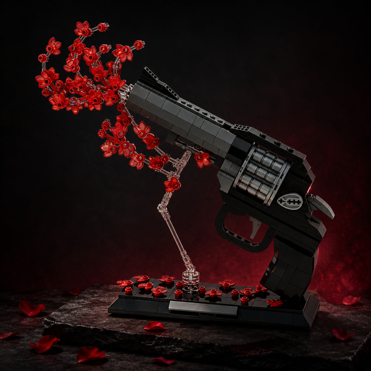 JIBRILOX Crimson Bloom Revolver Display