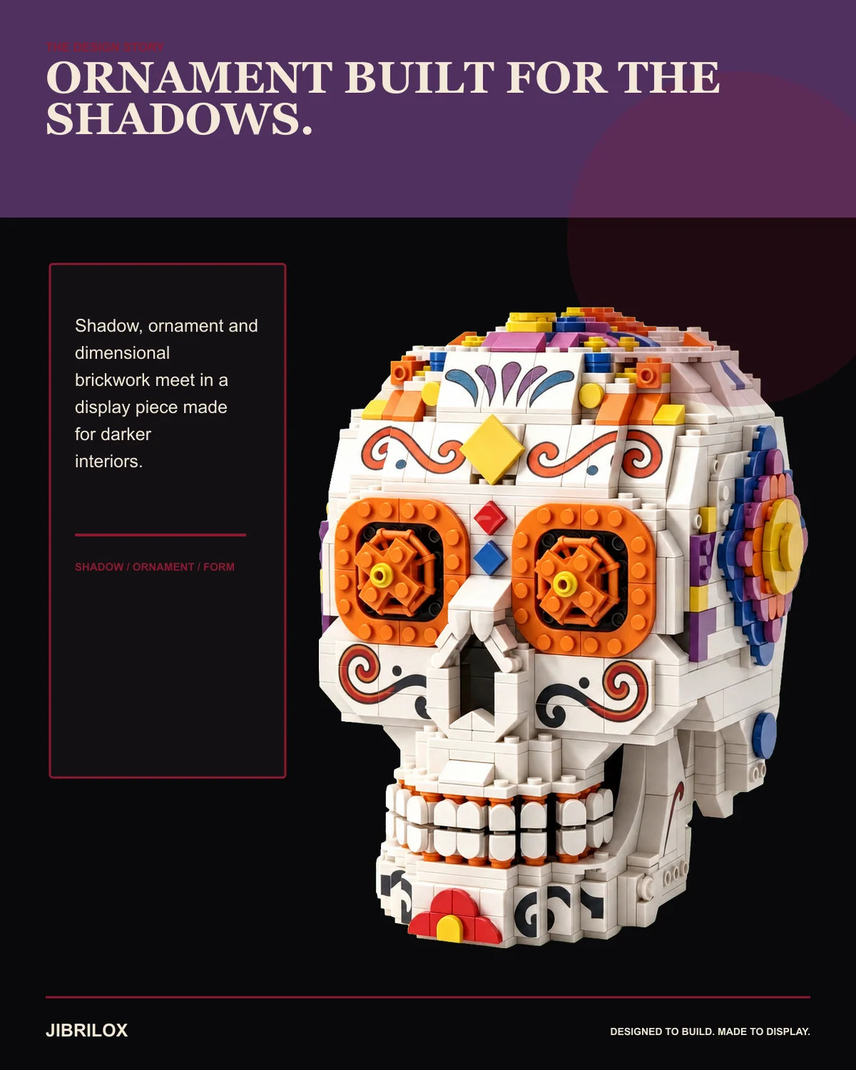 JIBRILOX Day of the Dead Skull detail 2