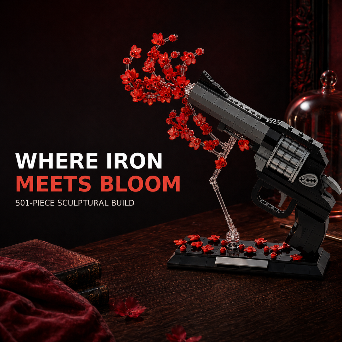 JIBRILOX Crimson Bloom Revolver Display