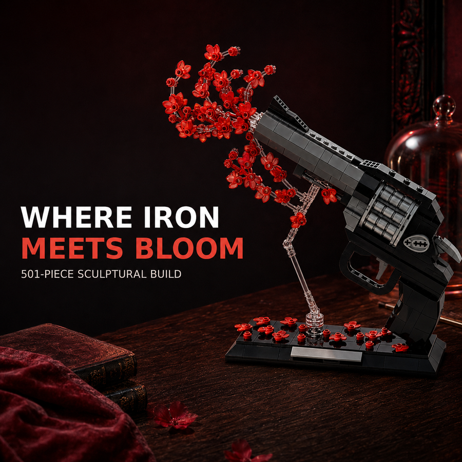 JIBRILOX Crimson Bloom Revolver Display
