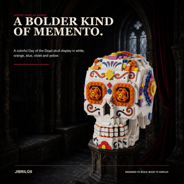 JIBRILOX Day of the Dead Skull Display Set — gothic hero