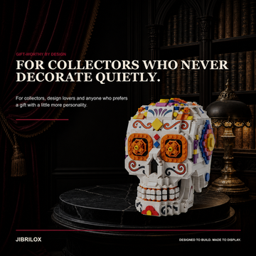 JIBRILOX Day of the Dead Skull Display Set — gifting scene