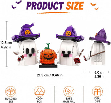 JIBRILOX Halloween Ghosts and Pumpkin Building Set - product image 4