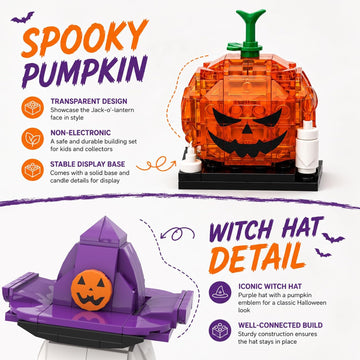 JIBRILOX Halloween Ghosts and Pumpkin Building Set - product image 5
