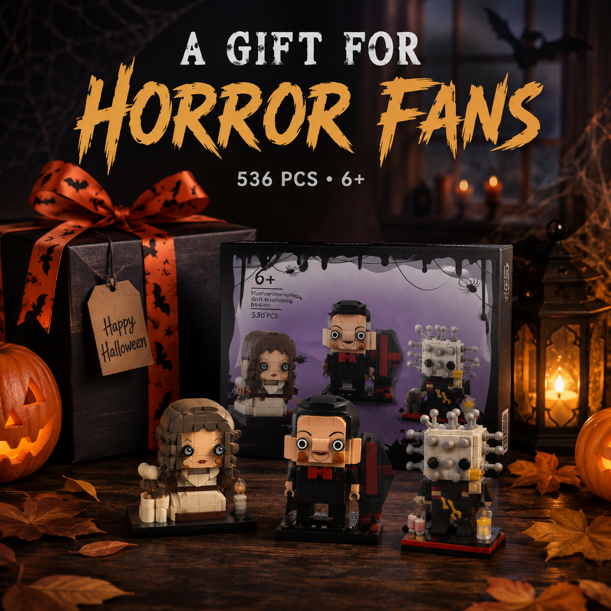 JIBRILOX Spooky Trio horror movie building set image 4
