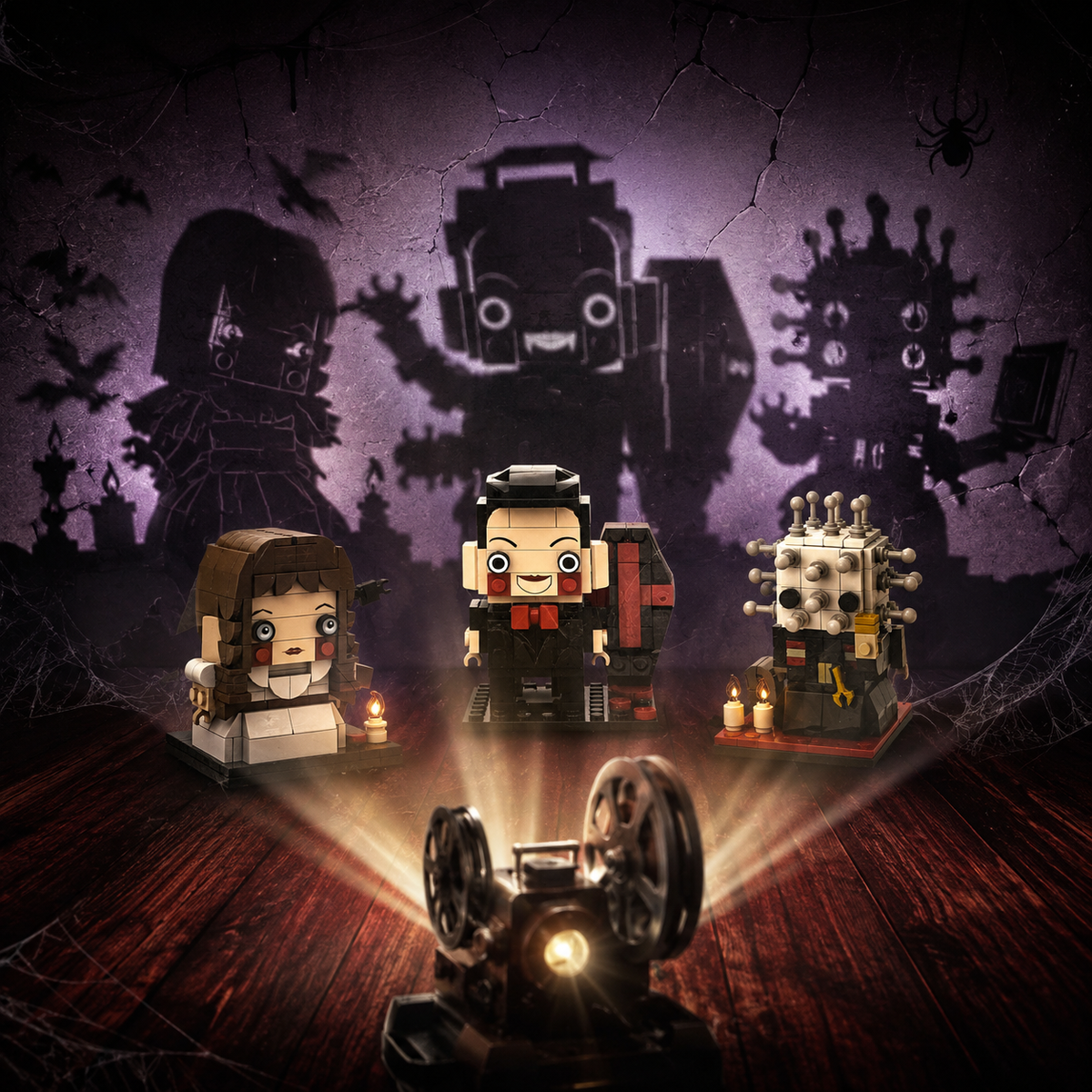 JIBRILOX Spooky Trio horror movie building set image 5