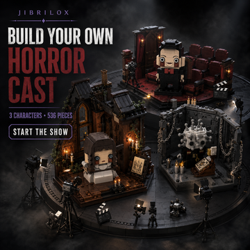 JIBRILOX Spooky Trio horror movie building set image 6