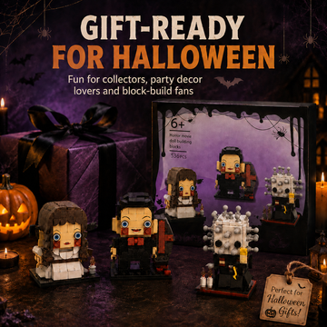 JIBRILOX Spooky Trio horror movie building set image 7