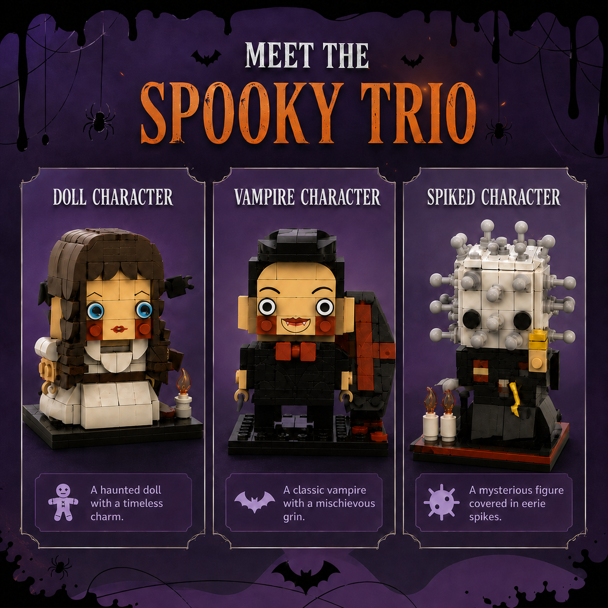 JIBRILOX Spooky Trio horror movie building set image 9
